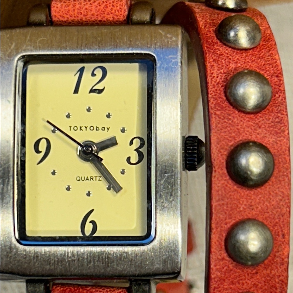 NWOT Tokyobay wrap around studded band watch
